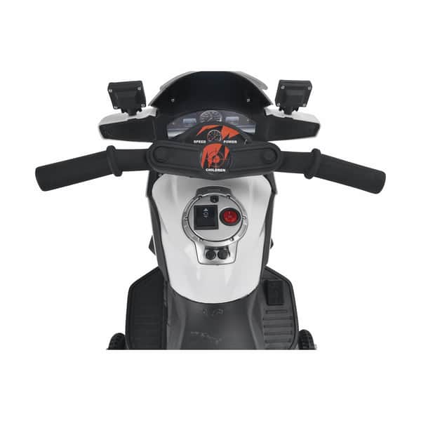 Elektrisk Politi-motorcykel, hvid/sort, large