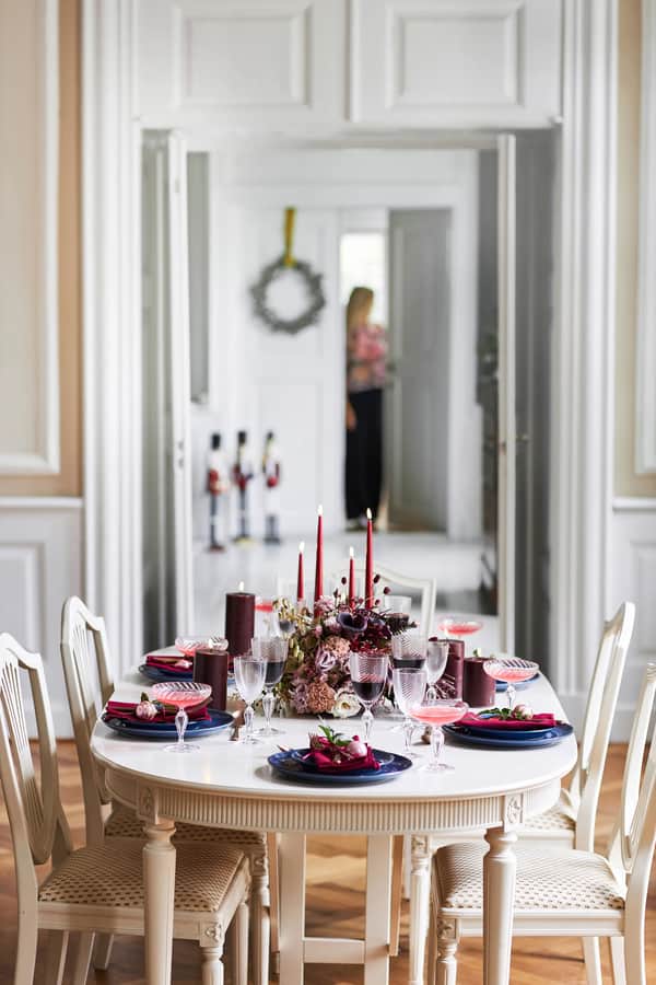 Real Flame LED Bloklys, mørk bourgogne, large