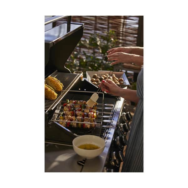 Piastra In Ghisa Per Barbecue 48x36 Cm - Griglia Universale Per Gas, Forno E Fornello Con Grondaia - Foto 3