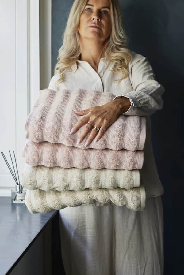 Håndklæde, beige, large
