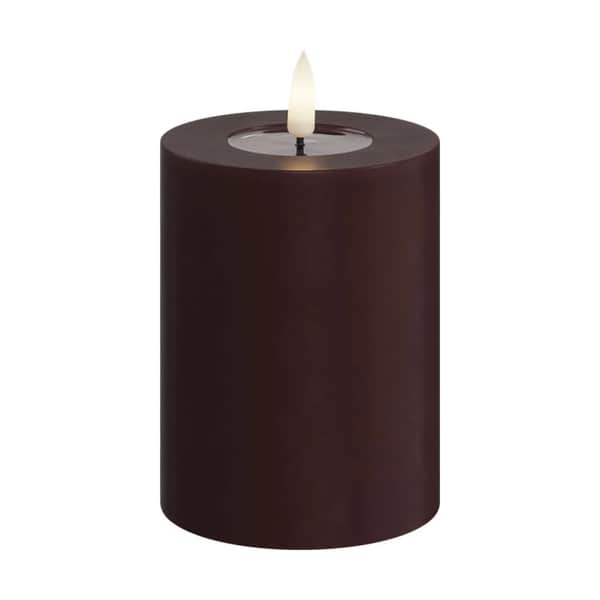 Real Flame LED Bloklys, mørk bourgogne, large