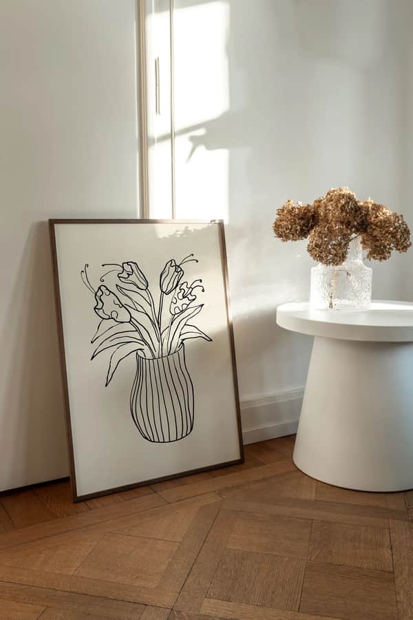 Plakat - Vase Sketch, beige, large