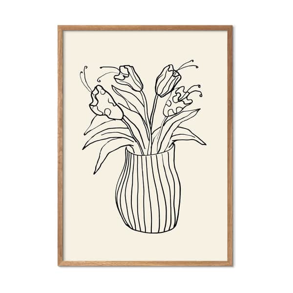 Plakat - Vase Sketch, beige, large