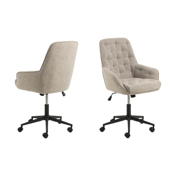Erik Skrivebordsstol, beige / mat sort, large