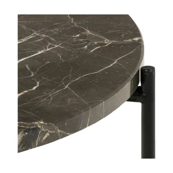 Avila Hjørnebord, brun emperador/mat sort, large