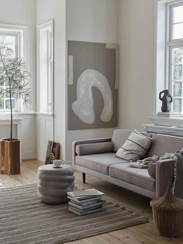 Sigrid Pudebetræk, light beige/black, large