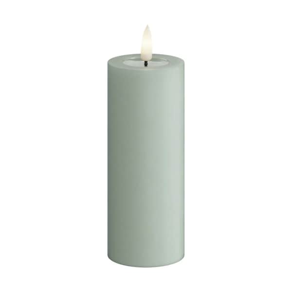 Real Flame LED Bloklys, salvie grøn, large