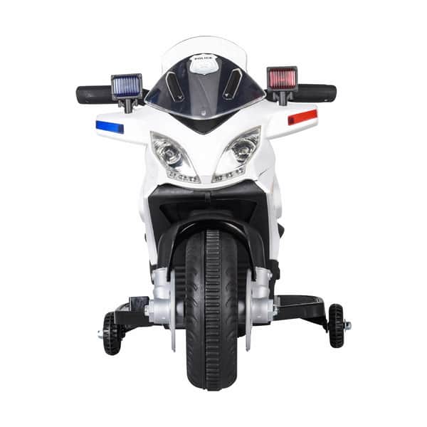 Elektrisk Politi-motorcykel, hvid/sort, large