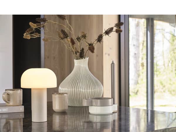Styles Lysestage, hvid, large