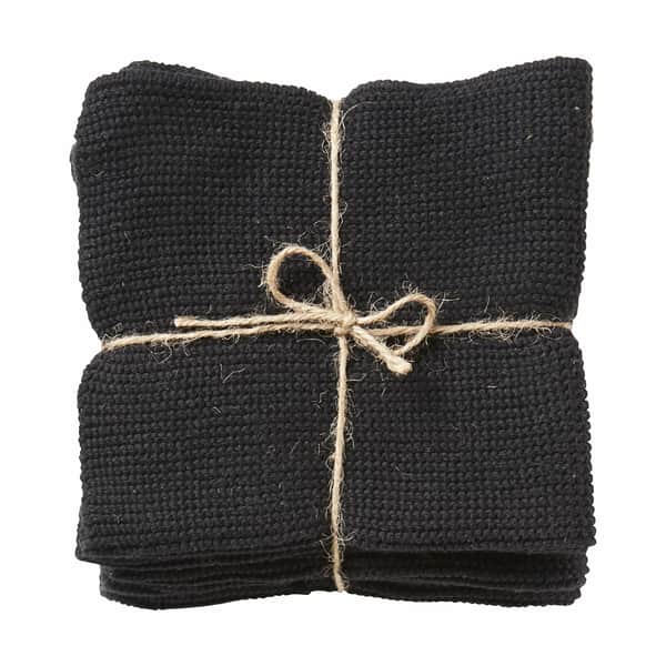 Karklud - 3 stk., sort, large
