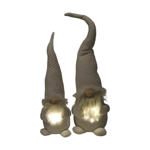 Nisse m. LED, hvid, large