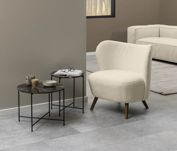 Avila Hjørnebord, brun emperador/mat sort, large