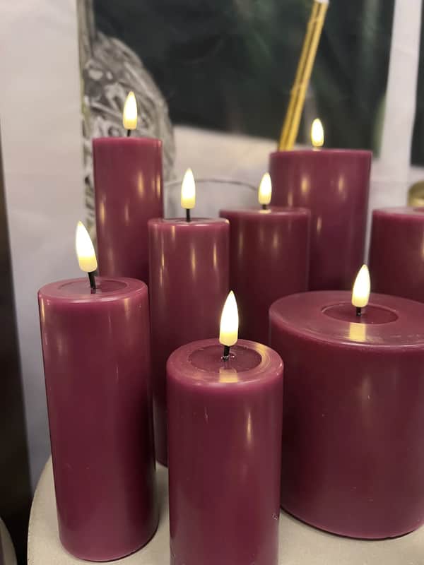 Real Flame LED Bloklys, violet, large