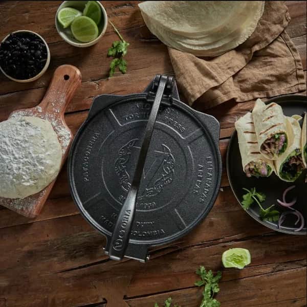 Tortillapresser, sort, large