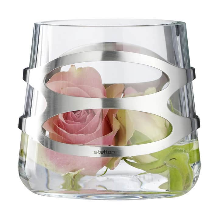 Mandag industri Romantik Stelton - Embrace Vase - H 10 cm - Glas/Rustfrit stål - Klar | Imerco