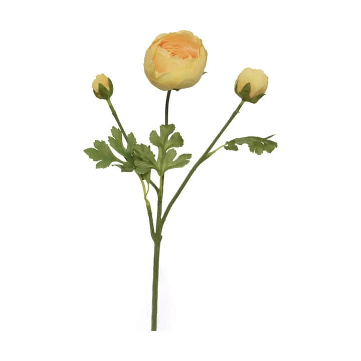 Køb Kunstig Blomst - Ranunkel fra CASA Living H 51 cm - Polyester - Gul ...