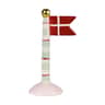 lyseblå/rød stribet