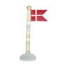 flag i lyseblå/gul m. striber