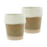 Evig Espressokop - 2 stk., brun/creme, large