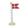 flag m. blå/hvide striber og guldprikker