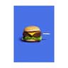 plakat - Magnum burger, blå;brun, large
