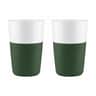 Cafe Latte Krus - 2 stk., emerald green, large