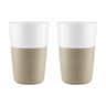 Cafe Latte Krus - 2 stk., pearl beige, large