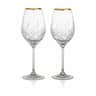XO Hvidvinsglas - 2 stk., klar/guldfarvet, large