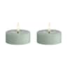 Real Flame LED Fyrfadslys - 2 stk., salvie grøn, large