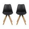 Dima Spisebordsstol - 2 stk., sort/natur, large